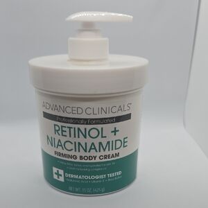 Advanced Clinicals Retinol + Niacinamide Firming Body Cream - White and Green